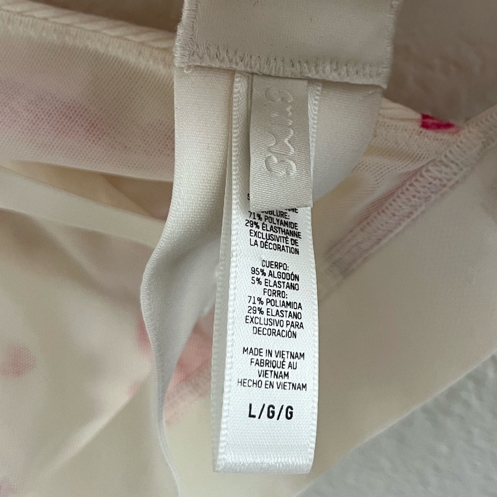 LIMITED EDITION SKIMS | Plunge Cotton Bralette Marble Heart And Arrow | Size L - Picture 10 of 11
